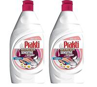 dr.Prakti Detersivo per piatti a mano Sensitive+Vitamine, non irrita la pelle, concentrato ed efficace, 650 ml (Confezione da 2)