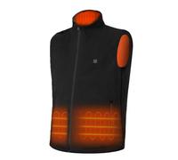 DR.PREPARE Gilet riscaldato per uomo e donna, unisex, in pile, leggero, con USB, con dimensioni regolabili, per escursionismo e caccia (batteria non inclusa), Nero , XL-XXL