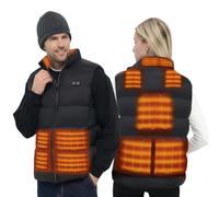 DR.PREPARE Gilet Riscaldato Uomo Donna 3 Livelli di Calore 10 Zone di Riscaldamento Pulsanti Intelligenti Taglia Regolabile Giacca Riscaldata Leggera per Escursionismo (Batteria non Inclusa)