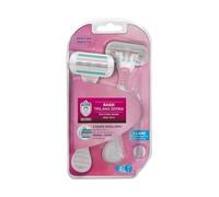 Dr. Protec, Rasoio Trilama Donna, 2 pezzi, Testina Flessibile ed Ergonomica, Tre Bande Emollienti all'Aloe Vera