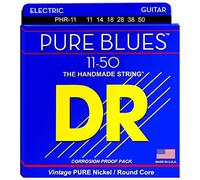 DR Pure Blues Nickel Electric Guitar Strings11-50 | nichel puro, nucleo rotondo, tono vintage caldo, lunga durata, avvolto a mano negli Stati Uniti