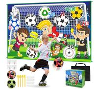 Dr.Rapeti 60 x 40 inch Set di Giochi di Calcio per Bambini, Set da Gioco con Pallone da Calcio per Bambini, Gioco del Lancio del Calcio, Giochi da Esterno per Bambini