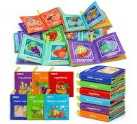 Dr.Rapeti Set di 6 Libri di Stoffa per Bambini, Libri di Stoffa Baby, Libro di Morbida, Educativi Sensoriale in Tessuto Giocattolo, Libro Tattile per Bambini(Inglese)