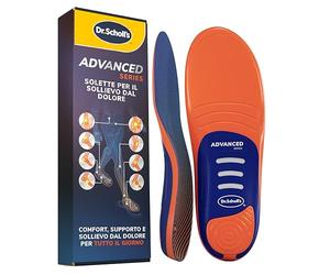 Dr. Scholl’s Advanced Pain Relief Solette Ortopediche Uomo/Donna, Solette Scarpe e Stivali, Sollievo Dolore Piedi e Tallone, Fascite Plantare, Supporto Arco Plantare, Ammortizzazione Fino 150 kg