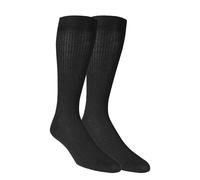 Dr. Scholl's Confezione da 2 paia di calzini a girocollo da uomo in maglia piatta non vincolanti, Nero, 6.5-12