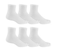 Dr. Scholl's Diabetes & Circulator Socks-4 & 6 Pair Packs-Non-Binding Moisture Management Calzino, Bianco-Caviglia (6 Paia), 5-12 (Pacco da 6) Uomo