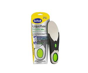 Dr.Scholl's Liquiflex Everyday, Solette Regolabili Anti-Odore in Memory Foam con Tecnologia 5 in 1 per Tutti i Tipi di Scarpe, Supporto Arco Plantare, Uso Quotidiano, Taglia L (41-46.5), Uomo e Donna