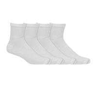 Dr. Scholl's Men's 4 Pack Diabetic and Circulatory Non Binding Ankle Socks, White, Shoe Size: 13-15