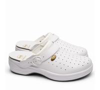 DR. SCHOLL'S NEW BONUS ZOCCOLI IN PELLE TRAFORATA BIANCO