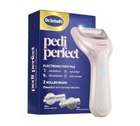 Dr. Scholl's Pedi Perfect Electric Foot Callus Remover, impermeabile, ricaricabile con 2 testine a rullo, rimuove la pelle dura per piedi morbidi e belli, tempo di esecuzione di 50 minuti, cattura