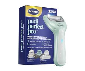 Dr. Scholl's Pedi Perfect Pro Pedicure Elettrico Professionale Piedi - Rimuovi Calli e Duroni, Lima Elettrica Talloni, Fresa Pedicure Ricaricabile e Impermeabile, 3 Rulli, Raccogli Polvere