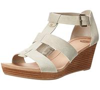 Dr. Scholl's Shoes Barton Wedge Platform Sandal, Zeppa Donna, Grey Snake Print, 36 EU
