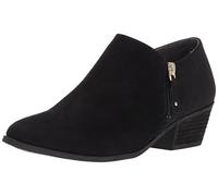 Dr. Scholl's Shoes Brief-Ankle Boot, Stivaletto Donna, Pelle Scamosciata in Microfibra Nera, 38.5 EU Larga