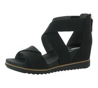 Dr. Scholl's Shoes Golden Hour Platform Wedge Sandal, Donna, Stampa Serpente Nero, 37 EU