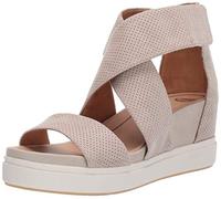 Dr. Scholl's Shoes Sheena Platform Wedge Sandal, Zeppa Donna, Oyster Microfibra Perforata, 42 EU