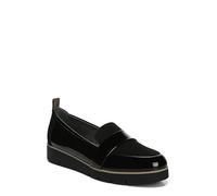 Dr. Scholl's Shoes Webster, Mocassino Donna, Black Patent Microfiber, 37 EU Larga