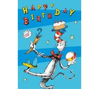 Dr Seuss - Biglietto di auguri per compleanno, motivo: gatto col cappello