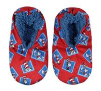 Dr. Seuss - Calzini antiscivolo per bambini con gatto nel cappello, Rosso, Large-X-Large