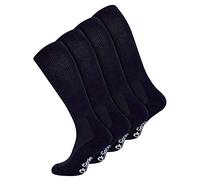 Dr.Socks Calzini Diabetici Alti al Ginocchio da Uomo Calzini di Bambù Lunghi e Larghi Extra Larghi per Gambe Gonfie (46-50, Nero)