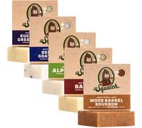 Dr. Squatch All Natural Bar Soap for Men 5 Bar Variety Pack - Alpine Sage Bay Rum Bourbon Eucalyptus and Goat's Milk