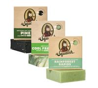 Dr. Squatch Men's Natural Bar Soap Made from Natural Oils - 3 Pack - Cold Process Soap with No Harsh Chemicals - Cool Fresh Aloe, Pine Tar, Rainforest Rapids (3 Pack)