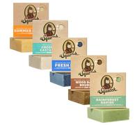 Dr. Squatch Men's Natural Bar Soap Made from Natural Oils - Cold Process Soap with No Harsh Chemicals - Summer Citrus, Coconut Castaway, Fresh Falls, Wood Barrel Bourbon, Rainforest Rapids (5 Pack)