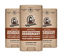 Dr. Squatch Natural Deodorant for Men 3 Pack Wood Barrel Bourbon - Squatch odore che ha in alluminio deodorante per uomini senza alluminio (2,65 once
