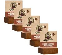 Dr. Squatch Sapone da Barattolo da Uomo - Confezione da 5 in Botte di Legno Bourbon - Sapone da Barattolo Naturale per Uomo - 5 Bar - Profumo di Bourbon Invecchiato in Botte
