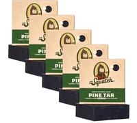 Dr. Squatch Sapone da Barba Uomo - Confezione da 5 Barrette di Catrame di Pino - Sapone da Barba Naturale per Uomini - 5 Barrette - Profumo di Vecchia Foresta