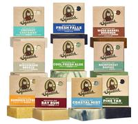 Dr. Squatch Sapone naturale per uomini, set regalo - sapone solido mescolato a freddo con oli naturali - Regali per uomini - Coastal Mist, Rainforest Rapids, Wood Barrel Bourbon (142 g, confezione da