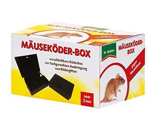 Dr. Stähler 001922 - Scatola per esche per topi e ratti, con serratura a prova di bambini, per proteggere anche gli animali domestici (2 pezzi), 1 pezzo