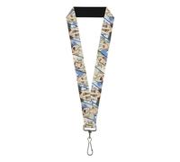 Dr. Stone Lanyard, Dr Stone Senku Ishigami Expression Blocks Blues, Elastic