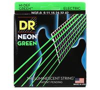DR String NGE-9 Neon Green Set di corde per chitarra elettriche