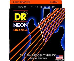 DR String NOE-11 Neon Orange Set di corde per chitarra elettriche