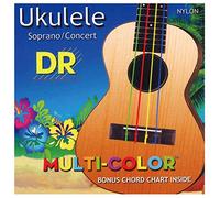 DR String UMCSC Ukulele Multicolor Soprano/Concert Set Strings Ukulele