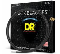 DR Strings BLACK BEAUTIES™ - Corde per chitarra elettrica, colore nero, da medio a pesante, 10-52