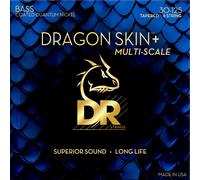 DR Strings Dragon Skin+ Coated Nickel 6-String Medium 30-125 Tapered Multi-Scale Corde Basso 6 Corde