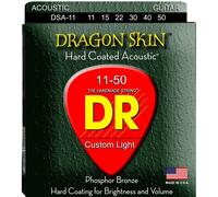DR Strings DRAGON SKIN™ - CLEAR Coated Acoustic Guitar Strings: Custom Light 11-50