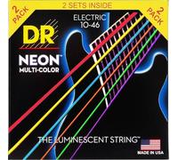 Dr Strings hi-def neon multicolore Medium corde per chitarra elettrica (10 - 46) 2 pezzi