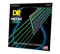Dr Strings NGA12 12 - 54 Medium set Handmade neon hi-def verde con rivestimento corde per chitarra acustica