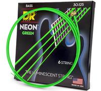 Dr Strings NGB630 30 - 125 Medium set Handmade neon hi-def verde rivestito corde per basso a corde