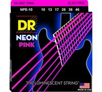 DR String NPE-10 Neon Pink Set di corde per chitarra elettriche