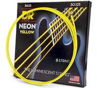 Dr Strings NYB630 30 - 125 Medium set Handmade neon hi-def giallo rivestito corde per basso a corde