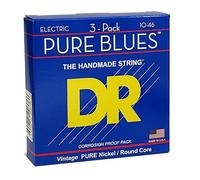 DR Strings PHR-10 Pure Blues - Corde per chitarra elettrica, 10-46, confezione da 3