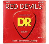 Dr Strings Red Devils - extra-life rosso rivestito 5 corde per basso 45 - 125