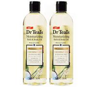 Dr Teal's Bath & Body Oil 2-Pack (17.6 fl oz Total) Moisturizing Coconut Oil & Essential Oils