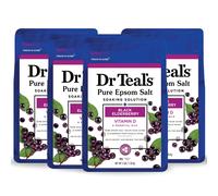 Dr Teal's Bittersalz-Magnesium-Bad, Schwarzer Holunder mit Vitamin D, 3 lbs (4er-Pack)