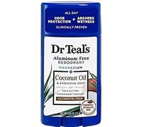 Dr Teal's Deodorante senza alluminio, olio essenziale di cocco, 2,65 oz