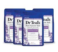 Dr Teal's Pure Epsom Salt, Soothe & Sleep with Lavender, 3 lb (Pack of 4)