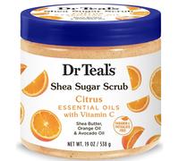 Dr Teal's Shea Sugar Body Scrub, agrumi con oli essenziali e vitamina C, 538 g